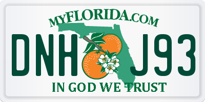 FL license plate DNHJ93