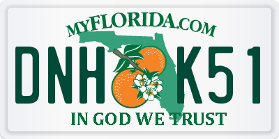 FL license plate DNHK51