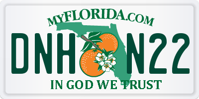 FL license plate DNHN22