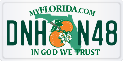FL license plate DNHN48