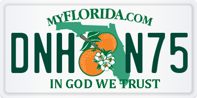 FL license plate DNHN75