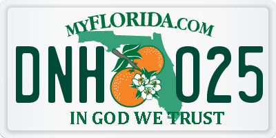 FL license plate DNHO25