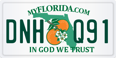 FL license plate DNHQ91