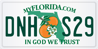 FL license plate DNHS29