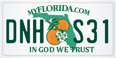 FL license plate DNHS31