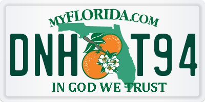 FL license plate DNHT94