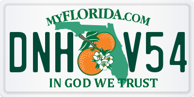 FL license plate DNHV54