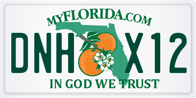 FL license plate DNHX12