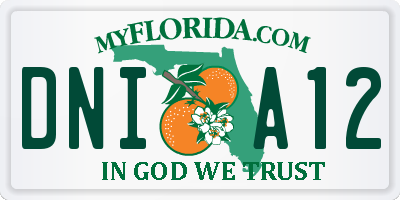 FL license plate DNIA12