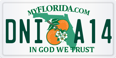 FL license plate DNIA14