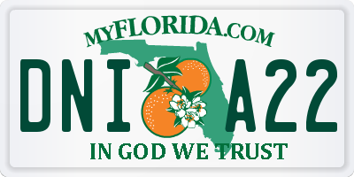 FL license plate DNIA22