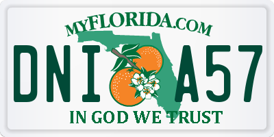 FL license plate DNIA57