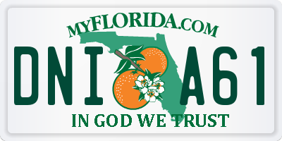 FL license plate DNIA61