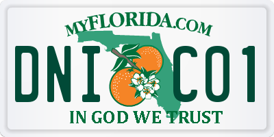 FL license plate DNIC01
