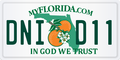FL license plate DNID11