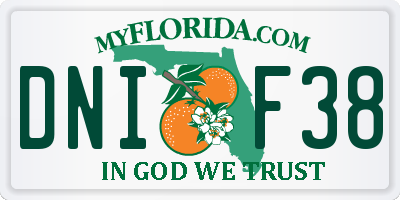 FL license plate DNIF38