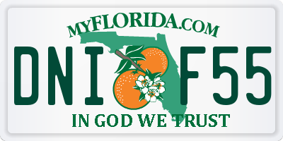 FL license plate DNIF55