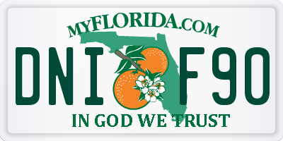FL license plate DNIF90