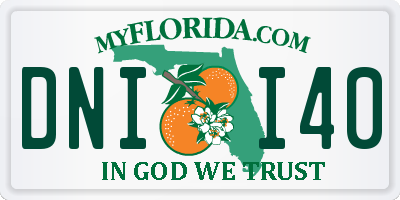FL license plate DNII40