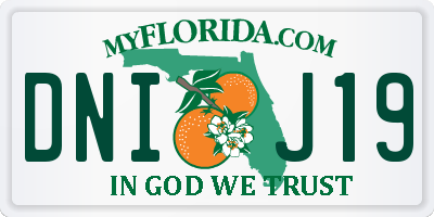 FL license plate DNIJ19
