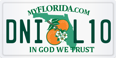 FL license plate DNIL10