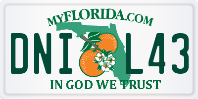 FL license plate DNIL43
