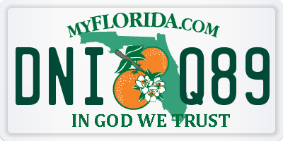 FL license plate DNIQ89
