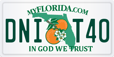 FL license plate DNIT40
