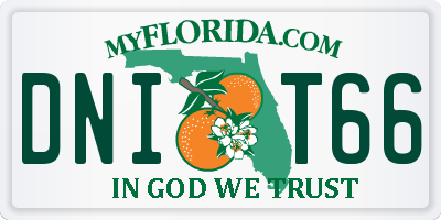 FL license plate DNIT66