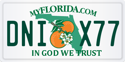 FL license plate DNIX77