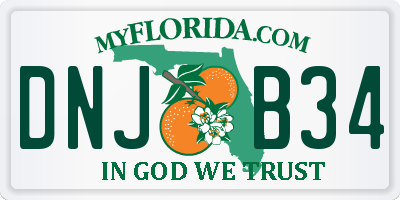 FL license plate DNJB34