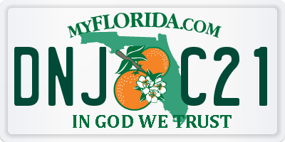 FL license plate DNJC21