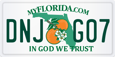 FL license plate DNJG07