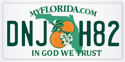 FL license plate DNJH82