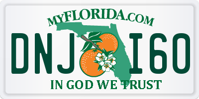 FL license plate DNJI60