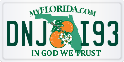 FL license plate DNJI93