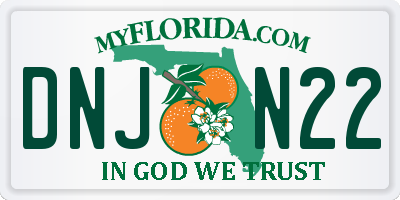 FL license plate DNJN22