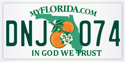 FL license plate DNJO74