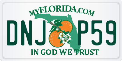 FL license plate DNJP59