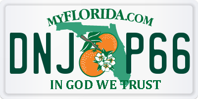 FL license plate DNJP66