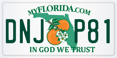 FL license plate DNJP81