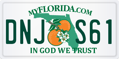 FL license plate DNJS61