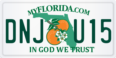 FL license plate DNJU15