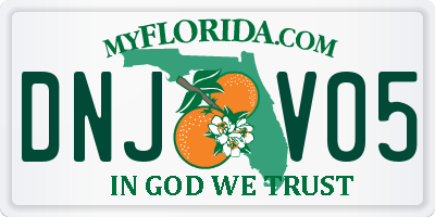 FL license plate DNJV05