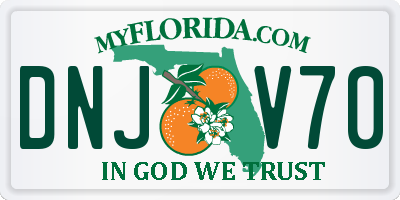 FL license plate DNJV70