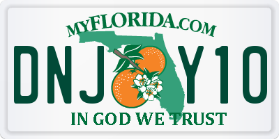 FL license plate DNJY10