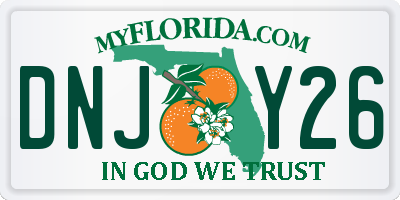 FL license plate DNJY26