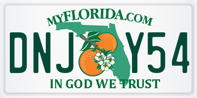 FL license plate DNJY54