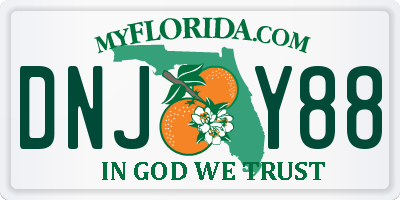 FL license plate DNJY88