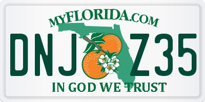 FL license plate DNJZ35